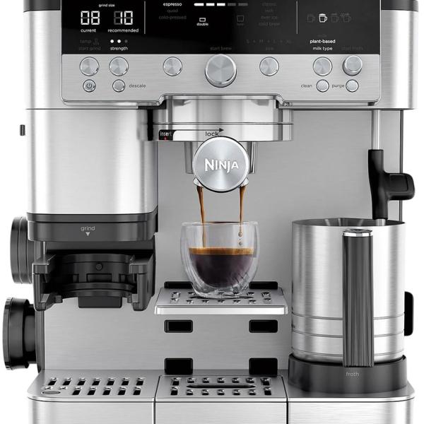 Máquina de Café Semiautomático Expresso ES601EU 2L 1650W (Preto/Inox) - NINJA