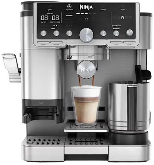 Máquina de Café Expresso 3 - EM - 1 ES701EU Luxe Pro 2L 1650W (Preto/Prateado) - NINJA