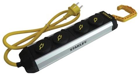 Extensão Quadrupla IP44 c/ Tampas Protecção + Gancho (1,5 mts) - STANLEY