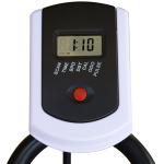 Bicicleta Estática com Resistência Ajustável Volante de Inércia de 8kg Ecrã LCD Assento e Guiador Ajustáveis 103x48x115cm Preto