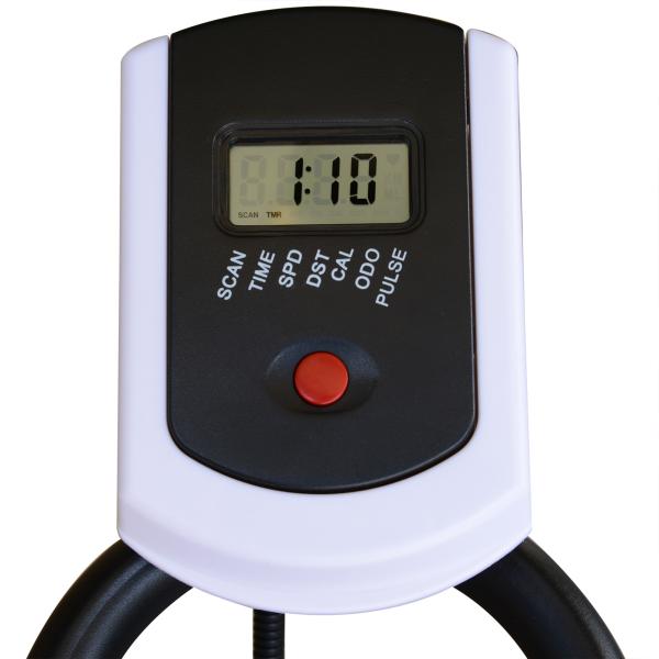 Bicicleta Estática com Resistência Ajustável Volante de Inércia de 8kg Ecrã LCD Assento e Guiador Ajustáveis 103x48x115cm Preto