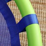Baloiço Infantil Ninho com Altura Ajustável para Crianças de 3 - 8 Anos Carga 150 kg para Exterior Ø100x120 - 180 cm Azul