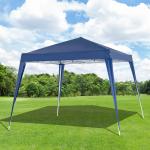 Tenda Dobrável Tenda com Desenho Pop Up para Jardim Campismo Festas Eventos Aço e Oxford 297x297x250 cm Azul