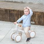 Bicicleta sem Pedais para Crianças de 12 - 36 Meses Bicicleta de Equilíbrio com Assento Ajustável 56x27x39 cm Marrom