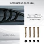 Marquise para Portas e Janelas 100x75x23 cm Marquise de Proteção contra Sol e Chuva com Cobertura de Policarbonato Preto