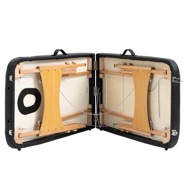 Marquesa de Massagem Dobrável Marquesa com Altura Ajustável 67 - 92cm Desenho Ergonómico Fácil de Transportar 210x81x67 - 92 cm Preto