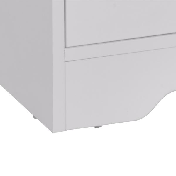 Móvel de TV para Sala de Estar com Espaço de Arrumação Prateleiras Abertas Orifício Passa Cabos 105x40x52 cm Branco e Madeira