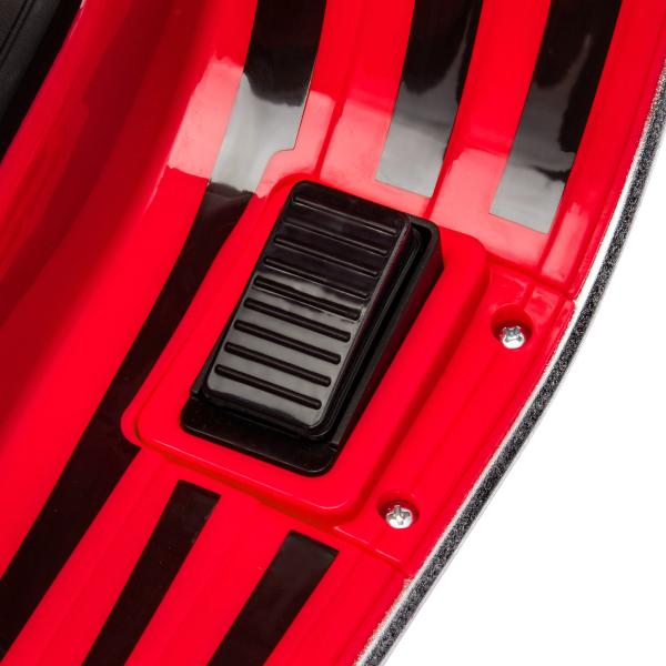 Moto Elétrica para Crianças de 3 - 6 Anos com Licença Vespa com USB MP3 Luz LED Rádio FM Velocidade 3 km/h Vermelho