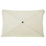 Chapéu de Sol Retangular de Jardim 198x130x240cm Chapéu de Sol de Alumínio com Função de Inclinação para Terraço Pátio Exterior Creme