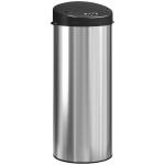 Balde de Lixo de Cozinha Automático 55 L em Aço Inoxidável com Sensor Infravermelho Fechamento Suave 32x30x78,5 cm Prateado