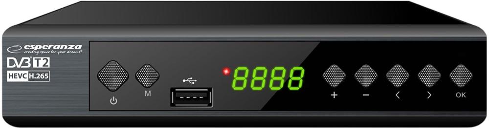 Receptor TDT Full HD DVB - T/T2 H.265 HEVC Display/Botões Frontais - ESPERANZA