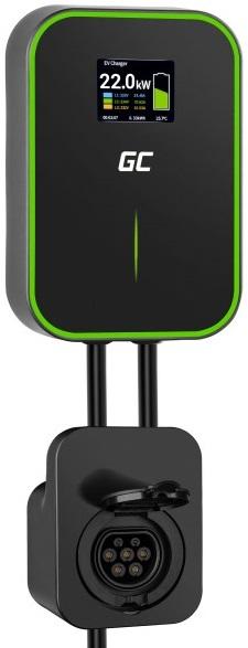 Carregador EV15RFID Tipo 2 / 22kW / 32A RFID (Preto) - GREEN CELL