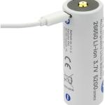 Pilha Lithium 26650 3.7V 5200mAh Recarregável p/ microUSB c/ LED de Estado - everActive