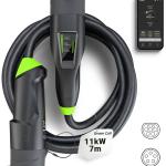 Cabo de Carregamento p/ Veículos Elétricos 2 em 1 Tipo 2 / 11kW / 16A / 7m (Preto) - GREEN CELL