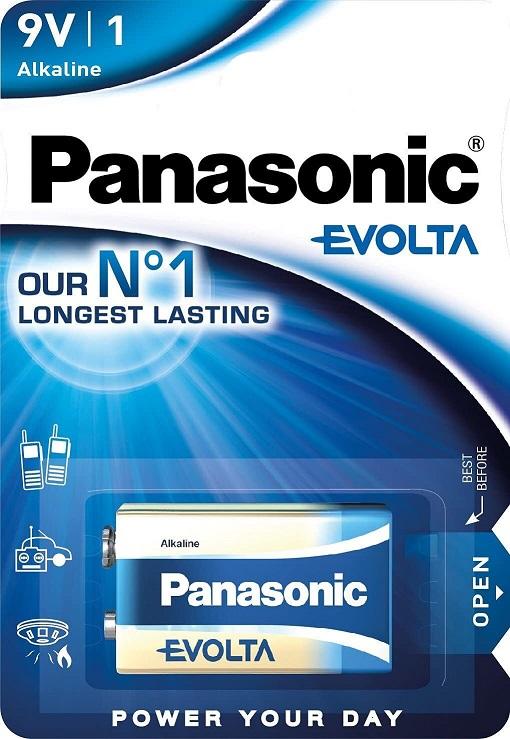Pilha Alcalina 9V 6LR61 - Panasonic EVOLTA