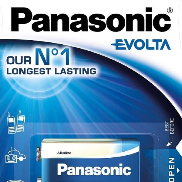 Pilha Alcalina 9V 6LR61 - Panasonic EVOLTA