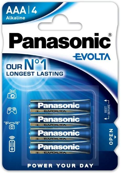 Blister 4 Pilhas Alcalinas 1,5V LR03 AAA - Panasonic EVOLTA
