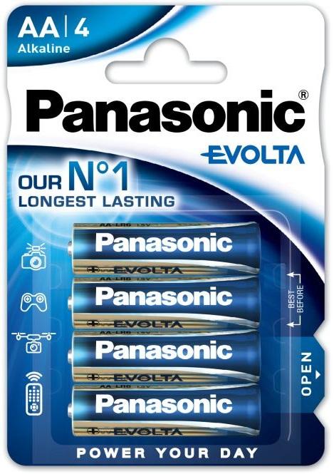 Blister 4 Pilhas Alcalinas 1,5V LR6 AA - Panasonic EVOLTA