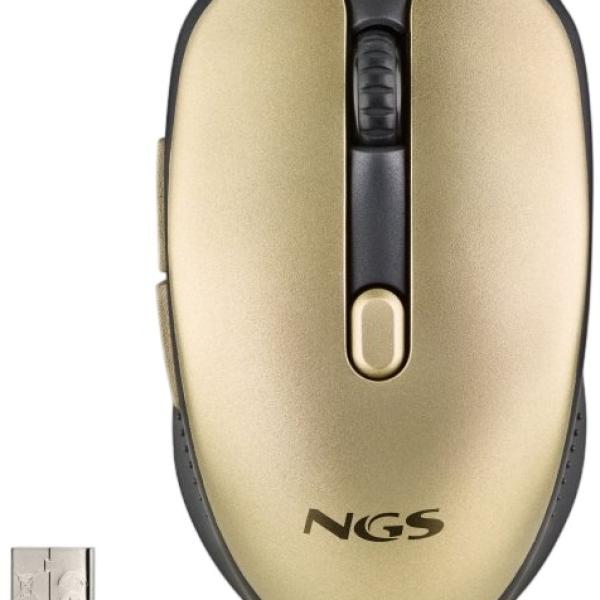 Rato Ótico Wireless Silent Evo Rust 1600DPI (Dourado) - NGS