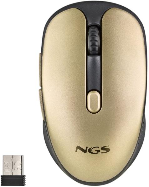 Rato Ótico Wireless Silent Evo Rust 1600DPI (Dourado) - NGS