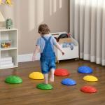 Conjunto de 8 Pedras de Equilíbrio Empilháveis com Base Antiderrapante para Equilíbrio e Promover a Coordenação Multicor
