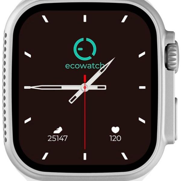 Smartwatch Ecowatch EW02 (Prateado) - MAXCOM
