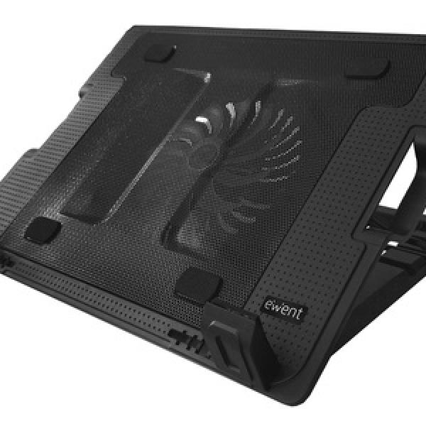 Base Cooler p/ Portátil 17 1000RPM (Preto) - EWENT