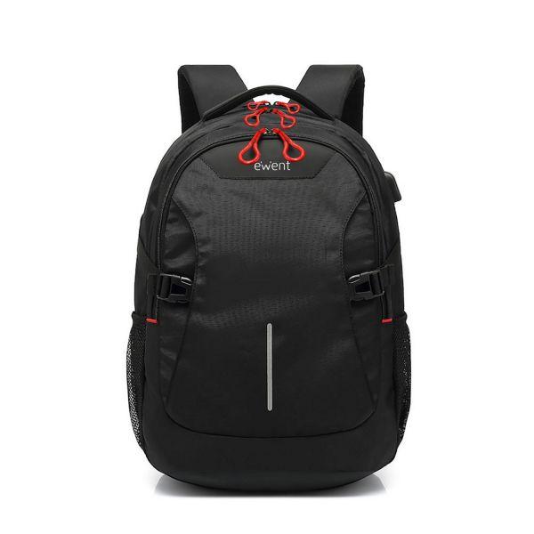 Mochila Ewent EW2526 Notebook Backpack 15.6 Preta com Porta USB