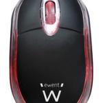 Rato USB 1000DPI (Preto / Vermelho) - EWENT