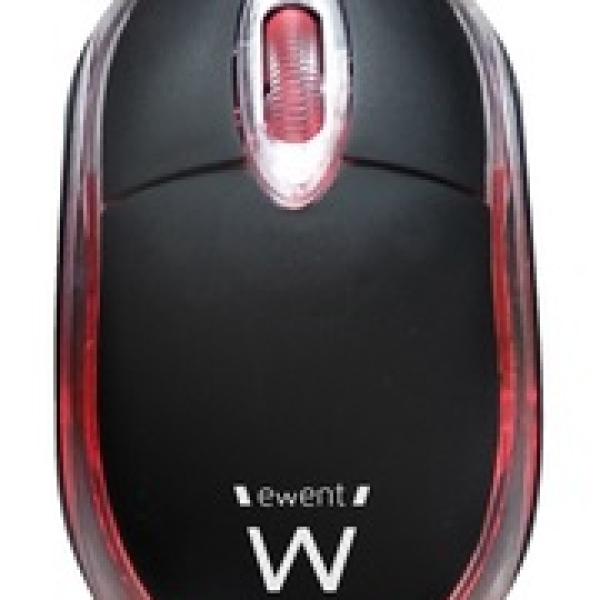 Rato USB 1000DPI (Preto / Vermelho) - EWENT