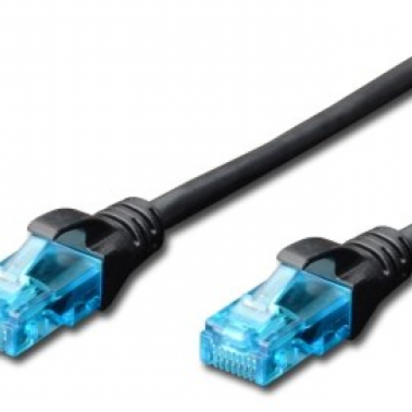 Cabo de Rede RJ45 Cat5e U/UTP Preto (20cm) - EWENT