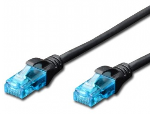 Cabo de Rede RJ45 Cat5e U/UTP Preto (20cm) - EWENT