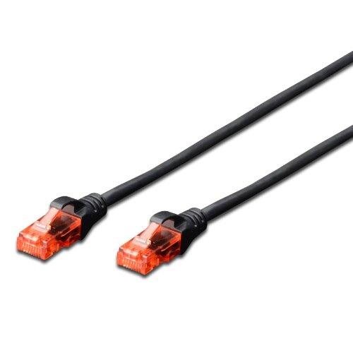 Cabo de Rede RJ45 Cat6 U/UTP Preto (5 mts) - EWENT