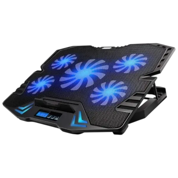 Cooler de Portátil Ewent com 5 Ventoinhas Silenciosas até 17" + 2 USB