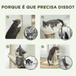 Arranhador para Gatos Arranhador para Gatos com Estofado em Borrego Plataformas Bola Suspensa e Poste de Juta 48,5x40x76 cm Bege