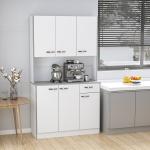Armário de Cozinha com Prateleira Ajustável para Microondas 101x39x180 cm Branco