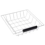 Carrinho de Cozinha com Rodinhas com Prateleira e Gaveta 74x37x76cm Preto