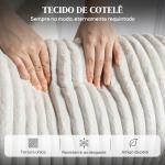 Poltrona Relax Reclinável Manual Estofada em Veludo com Apoio para Pés 73x86x100 cm Creme