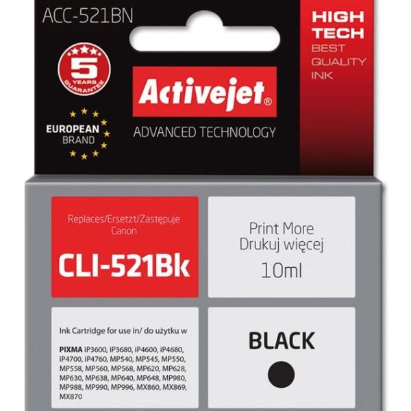Tinteiro Compatível CLI - 521Bk Canon (Preto) - ACTIVEJET