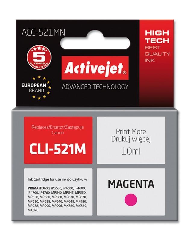 Tinteiro Compatível CLI - 521M Canon (Magenta) - ACTIVEJET