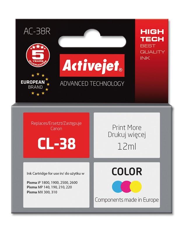Tinteiro Compatível CL - 38 Canon (Tricolor) - ACTIVEJET