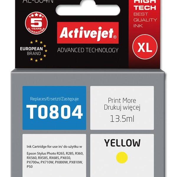 Tinteiro T0804 Compatível c/ Epson (Amarelo) - ACTIVEJET