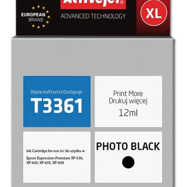 Tinteiro T3361 Compatível c/ Epson (Preto Foto) - ACTIVEJET