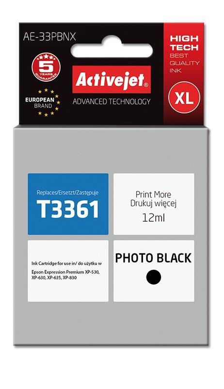 Tinteiro T3361 Compatível c/ Epson (Preto Foto) - ACTIVEJET