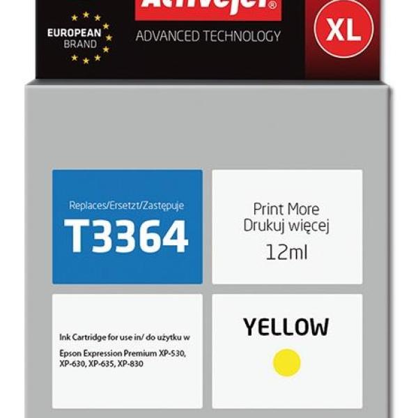 Tinteiro T3364 Compatível c/ Epson (Amarelo) - ACTIVEJET