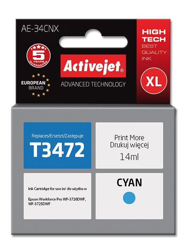 Tinteiro T3472 Compatível c/ Epson (Ciano) - ACTIVEJET