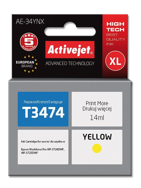Tinteiro T3474 Compatível c/ Epson (Amarelo) - ACTIVEJET