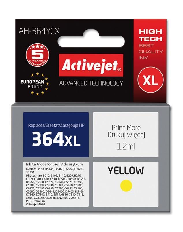 Tinteiro 364XL Compatível HP (Amarelo) - ACTIVEJET