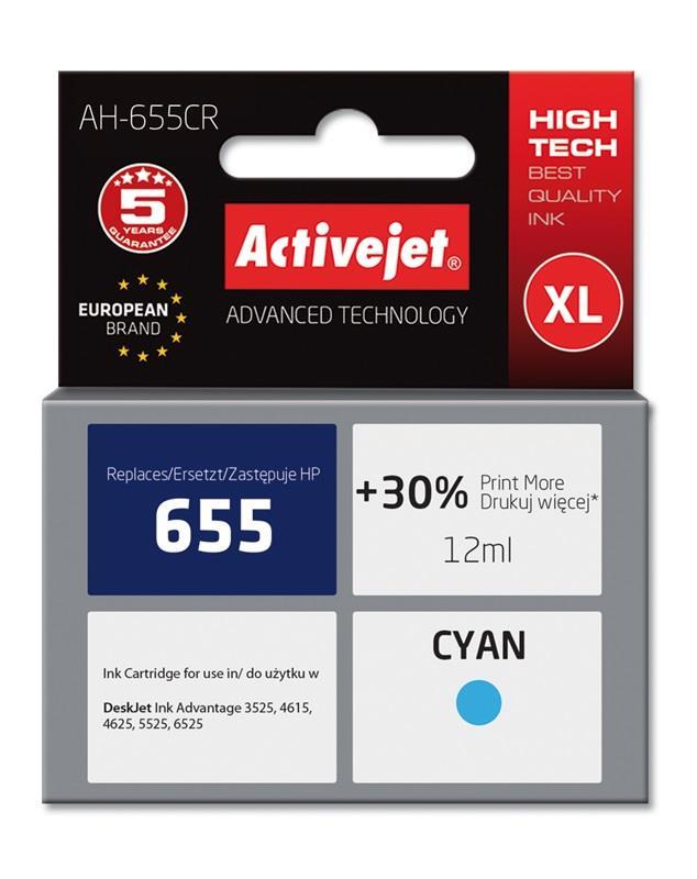 Tinteiro 655 Compatível HP (Ciano) - ACTIVEJET
