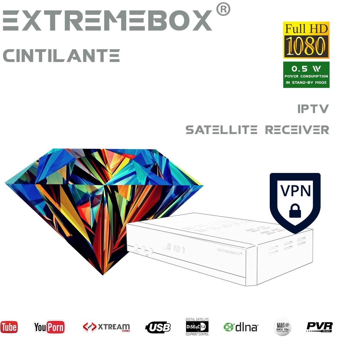 Receptor Full HD (Satélite + IPTV) Ethernet - EXTREMEBOX